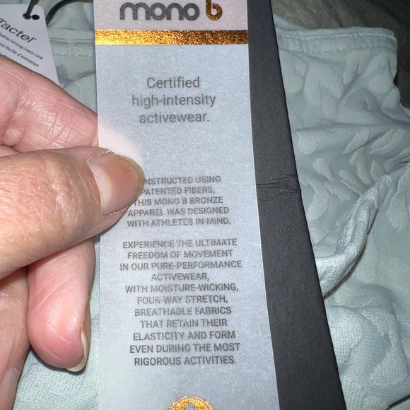 NWT MONO B Textured Jacquard Leopard Tummy Control Double Layered Leggings - Picture 6 of 9